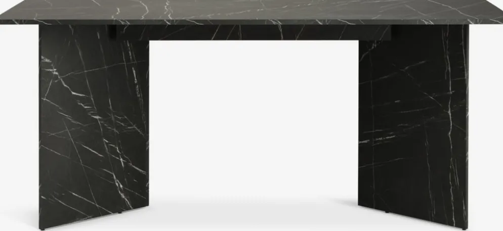 KRONDALTable KRONDAL 90x180 imitation marbre noir