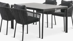KUMLA + GILJAKUMLA L150 table + 4 GILJA chaises gris