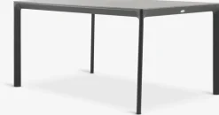 KUMLA + GLOMFJORDKUMLA L150 table gris + 4 GLOMFJORD chaises noir