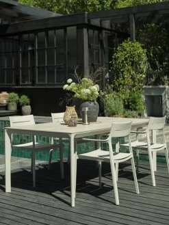 KUMLA + INGSTRUPKUMLA L200 table + 4 INGSTRUP chaises beige