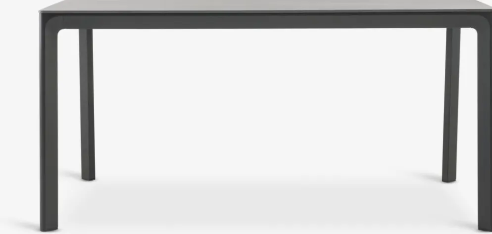 KUMLA + TAGMARKKUMLA L150 table gris + 4 TAGMARK chaises noir