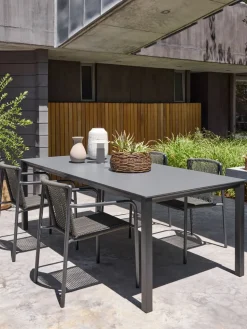 LANGET + KRISTIANSTADLANGET L207 table noir + 4 KRISTIANSTAD chaises vert