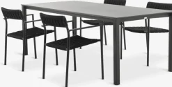 LANGET + TRILLEVALLENLANGET L207 table + 4 TRILLEVALLEN chaises noir