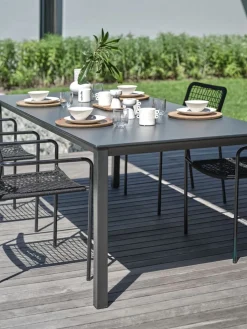 LANGETTable de jardin LANGET l95xL207 noir