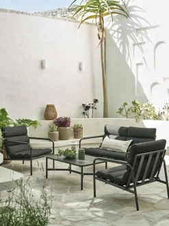 LILLESTROEMEnsemble lounge LILLESTROEM 4 personnes noir