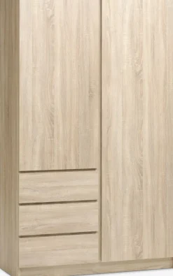 LIMFJORDENArmoire LIMFJORDEN 120x200 combi coloris chêne clair