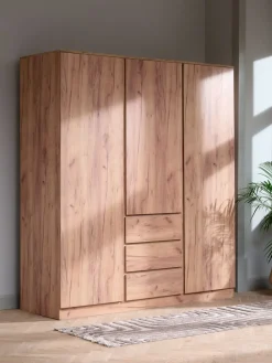 LIMFJORDENArmoire LIMFJORDEN 180x200 coloris chêne naturel