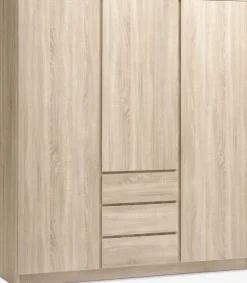 LIMFJORDENArmoire LIMFJORDEN 180x200 combi coloris chêne clair