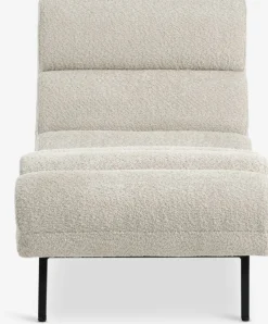 LINDELSEChaise longue d'intérieur LINDELSE tissu teddy beige/noir