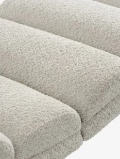 LINDELSEChaise longue d'intérieur LINDELSE tissu teddy beige/noir