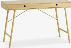 LINDVEDBureau LINDVED 48x120 2 tiroirs coloris chêne naturel