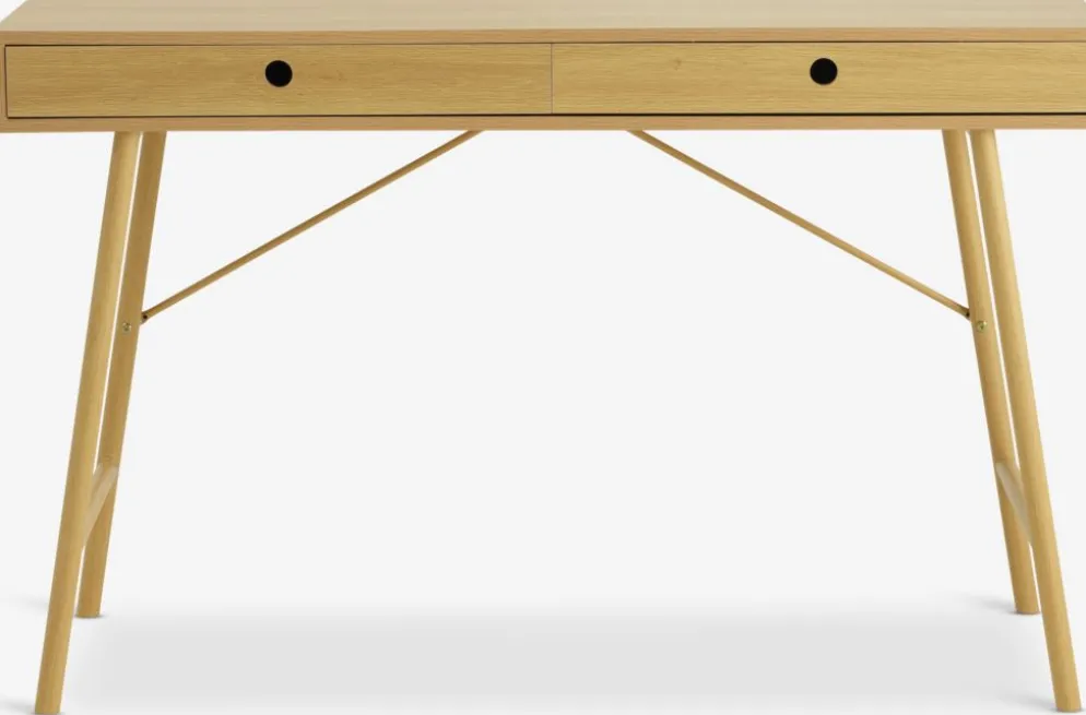 LINDVEDBureau LINDVED 48x120 2 tiroirs coloris chêne naturel