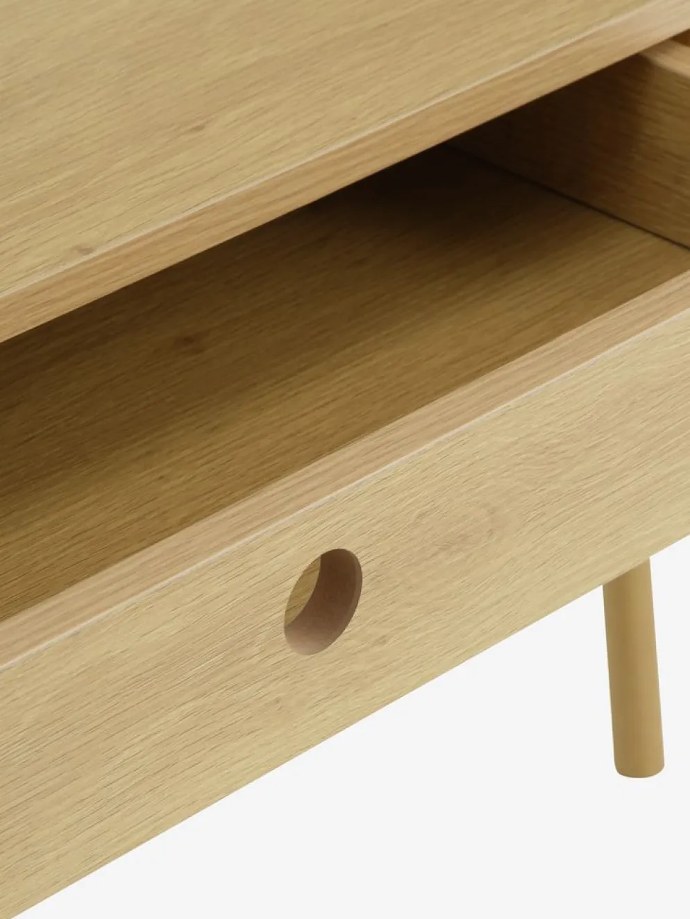 LINDVEDBureau LINDVED 48x120 2 tiroirs coloris chêne naturel