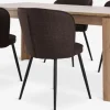LINTRUP + RISSKOVLINTRUP L190/280 table colo. chêne + 4 RISSKOV chaises brun