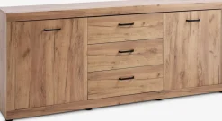 LINTRUPBuffet LINTRUP 2 portes 3 tiroirs coloris chêne naturel