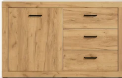 LINTRUPBuffet LINTRUP 1 porte 3 tiroirs coloris chêne naturel