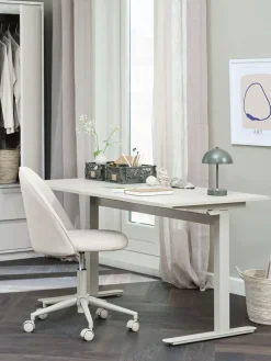 LUNDTOFTBureau hauteur réglable a/vérin à gaz LUNDTOFT 70x130 beige