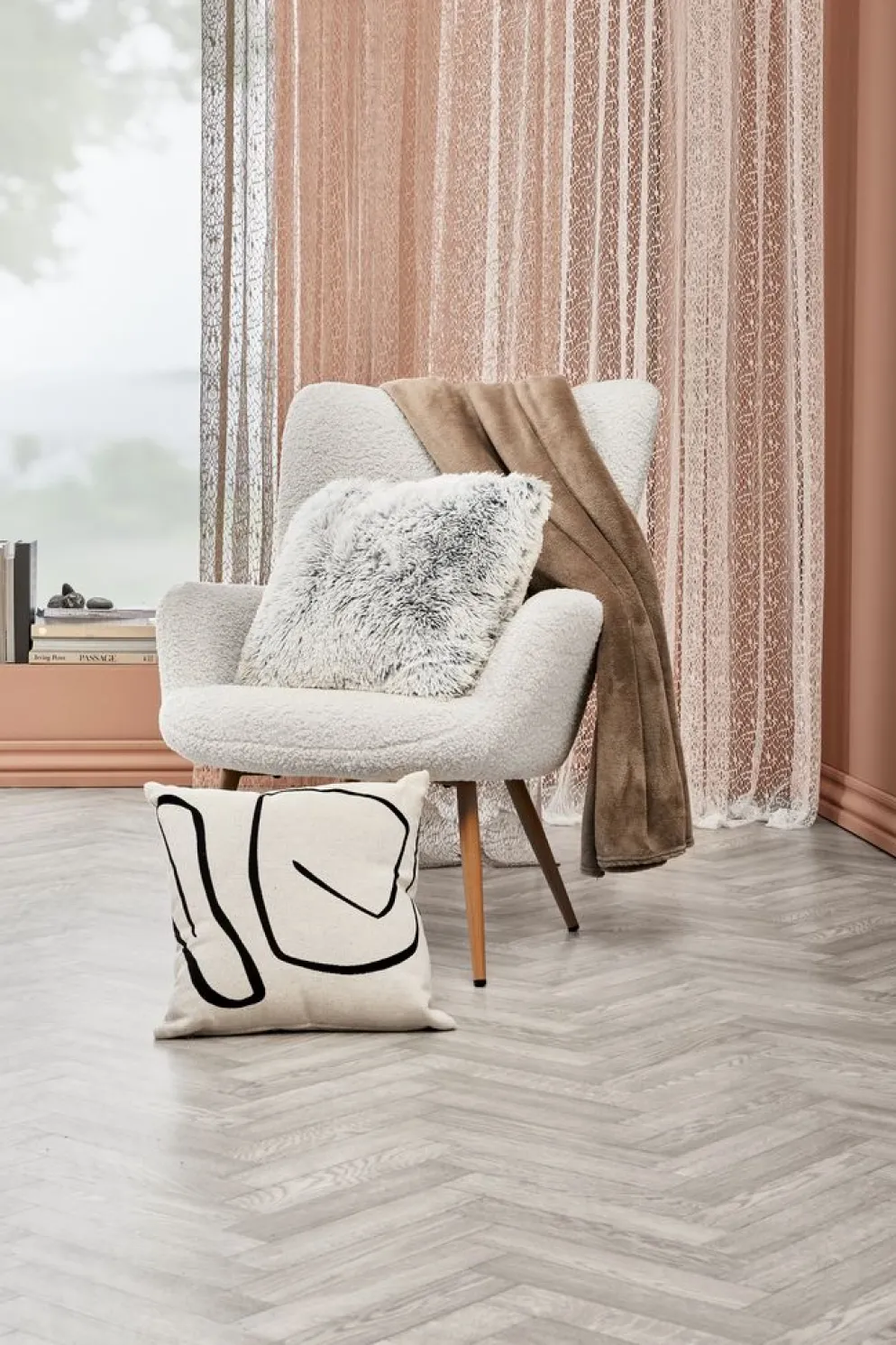 LURORideau LURO 1x140x300 toile crème