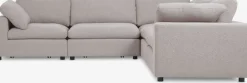 LYBYCanapé modulable LYBY 5 personnes angle tissu sable