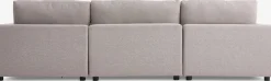 LYBYCanapé modulable LYBY 5 personnes angle tissu sable