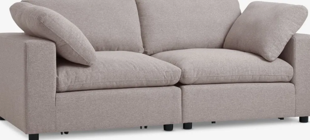 LYBYCanapé modulable LYBY 2 places tissu sable