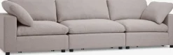 LYBYCanapé modulable LYBY 3 places tissu sable