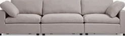 LYBYCanapé modulable LYBY 3 places tissu sable