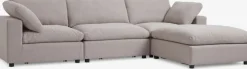 LYBYCanapé modulable LYBY 3 personnes méridienne tissu sable