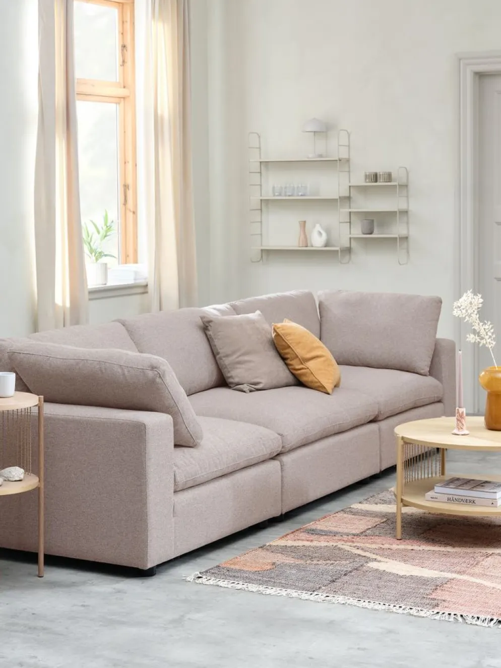 LYBYModule canapé LYBY angle tissu sable