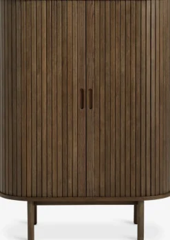 LYNGVIGArmoire LYNGVIG 90 cm 2 portes tambours chêne foncé