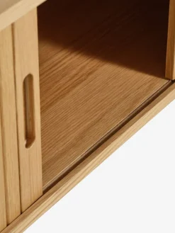LYNGVIGMeuble TV LYNGVIG 160cm 2 portes tambours chêne naturel
