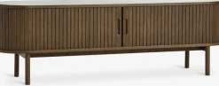 LYNGVIGMeuble TV LYNGVIG 160cm 2 portes tambours chêne foncé