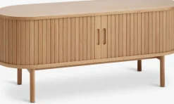 LYNGVIGMeuble TV LYNGVIG 120cm 2 portes tambours chêne naturel