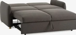 LYSTRUPCanapé convertible LYSTRUP 2 places tissu gris foncé