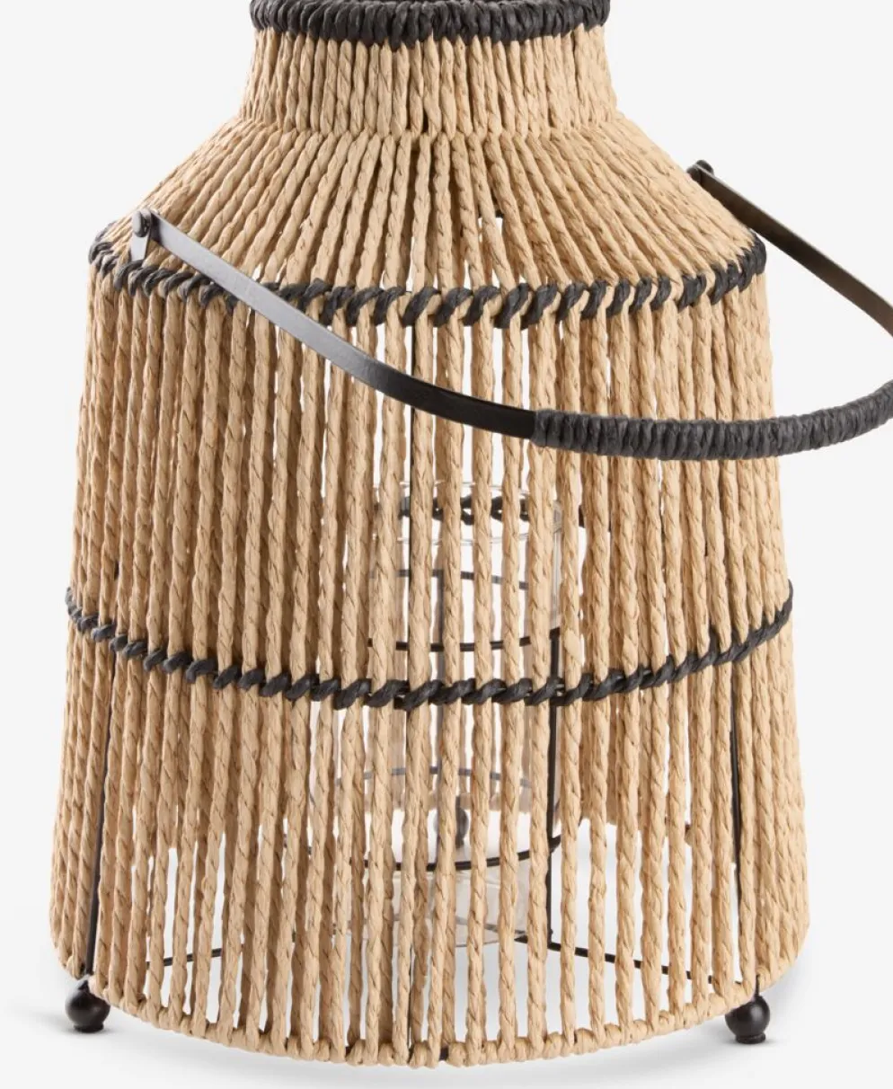 MAALTHELanterne MAALTHE Ø27xH35cm naturel/noir