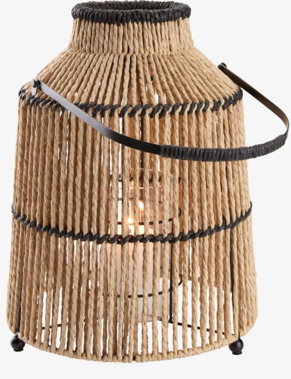 MAALTHELanterne MAALTHE Ø27xH35cm naturel/noir