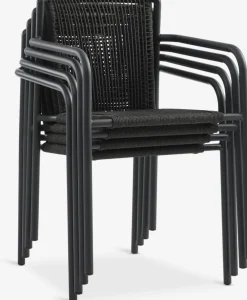 MADERUP + KRISTIANSTADMADERUP L205 table noir + 4 KRISTIANSTAD chaises vert