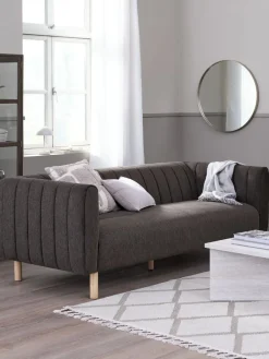 MAGLEBYCanapé MAGLEBY 3 places tissu brun foncé