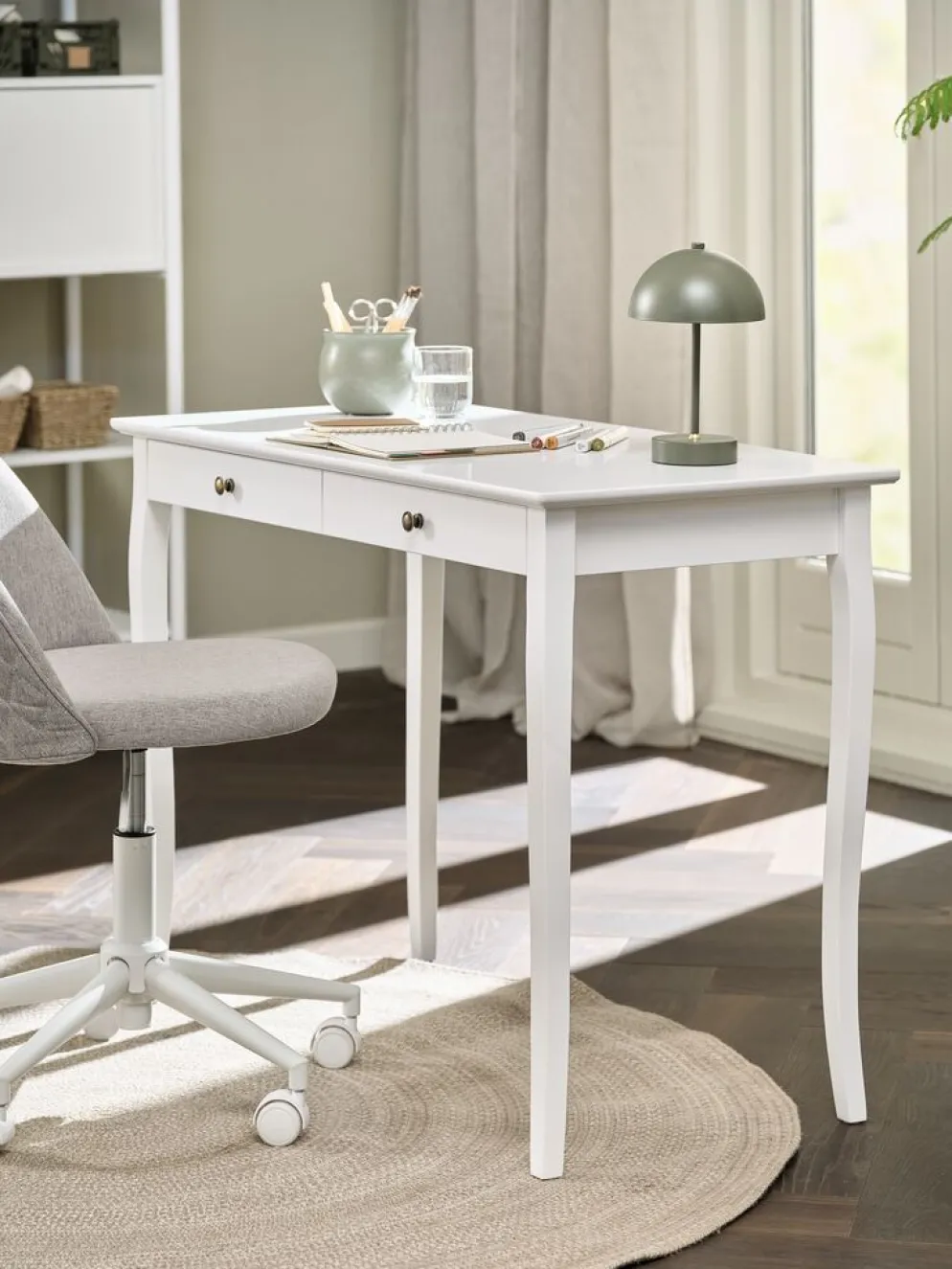 MALLINGBureau MALLING 50x100 1 tiroir blanc