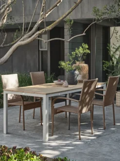MARIELYST + GUDHJEMMARIELYST L205 table beige + 4 GUDHJEM chaises naturel