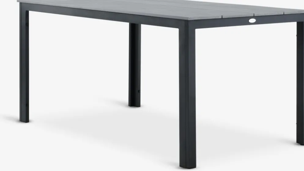 MARIELYST + INGSTRUPMARIELYST L150 table gris + 4 INGSTRUP chaises noir