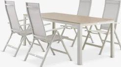 MARIELYST + LOMMAMARIELYST L205 table + 4 LOMMA chaises beige