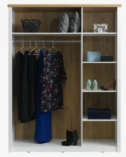 MARKSKELArmoire MARKSKEL 162x210 blanc/coloris chêne naturel