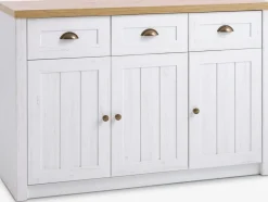 MARKSKELBuffet MARKSKEL 3 portes blanc/coloris chêne naturel