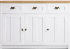 MARKSKELBuffet MARKSKEL 3 portes blanc/coloris chêne naturel