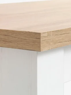 MARKSKELTable basse MARKSKEL 60x110 blanc/coloris chêne naturel