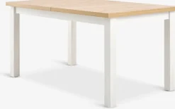 MARKSKELTable MARKSKEL 90x150/193 blanc/coloris chêne naturel