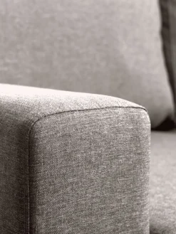 MARSLEVCanapé convertible avec méridienne MARSLEV tissu gris clair