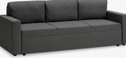 MARSLEVCanapé convertible MARSLEV 3 places tissu gris foncé