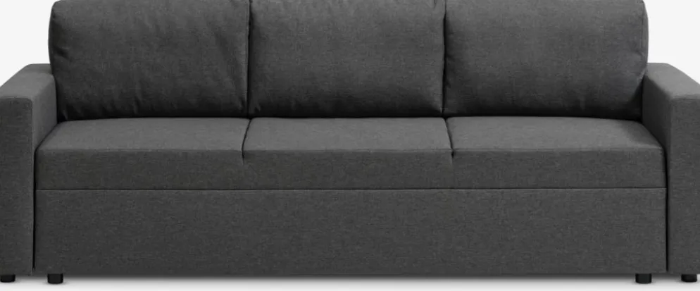 MARSLEVCanapé convertible MARSLEV 3 places tissu gris foncé